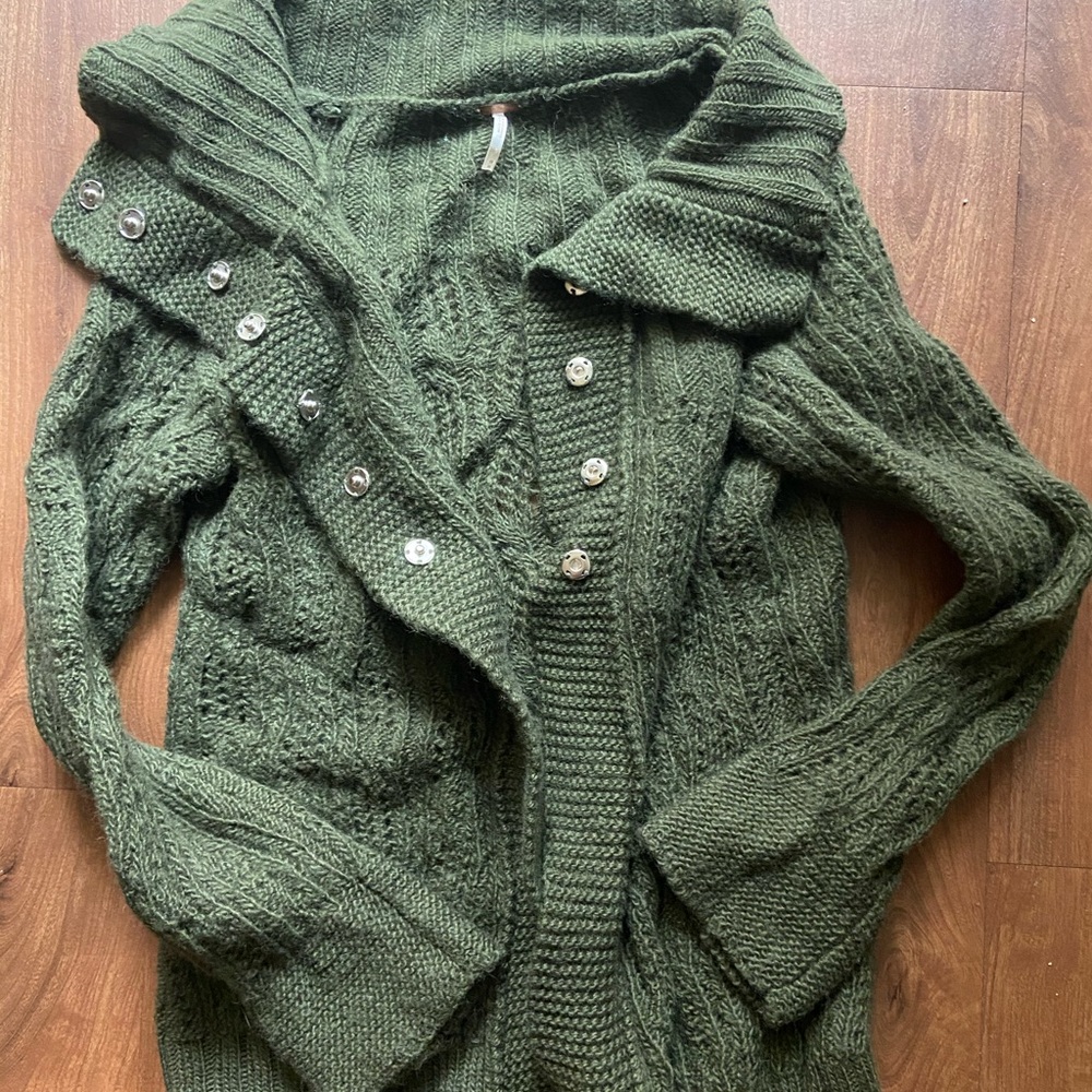 Free People Button-Up Sweater